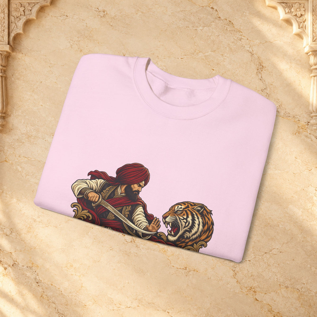Nidar Courage Does Not Bow Graphic Sweatshirt