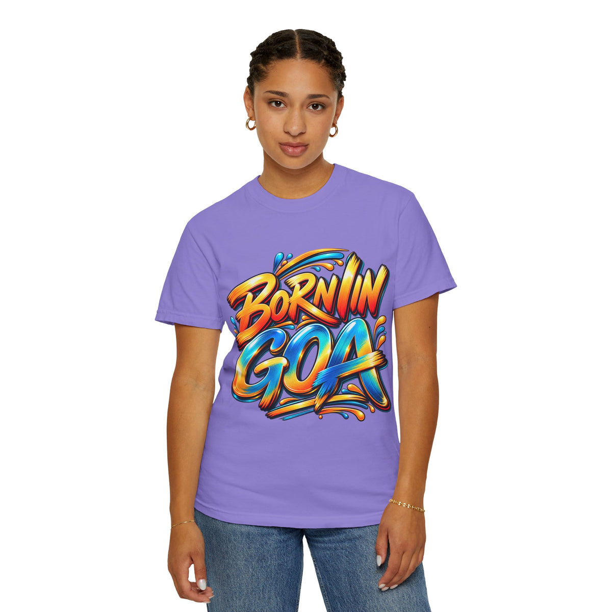 Born in Goa Graphic Tee | Garment-Dyed Cotton T-Shirt
