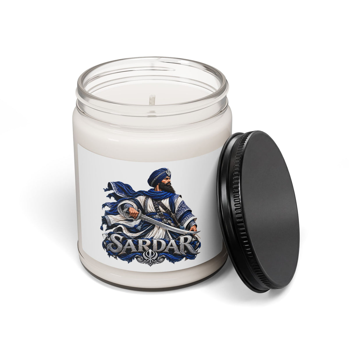 Sardar Warrior Graphic 9oz Soy Candle | Punjabi-Inspired