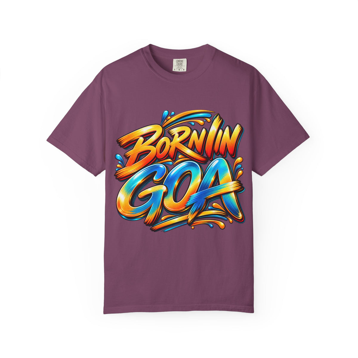 Born in Goa Graphic Tee | Garment-Dyed Cotton T-Shirt