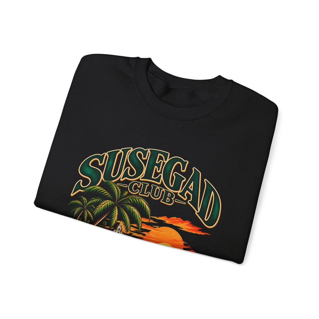 Susegad Club Tropical Sunset Crewneck Sweatshirt