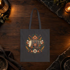 Bohemian Floral Mandala Canvas Tote Bag