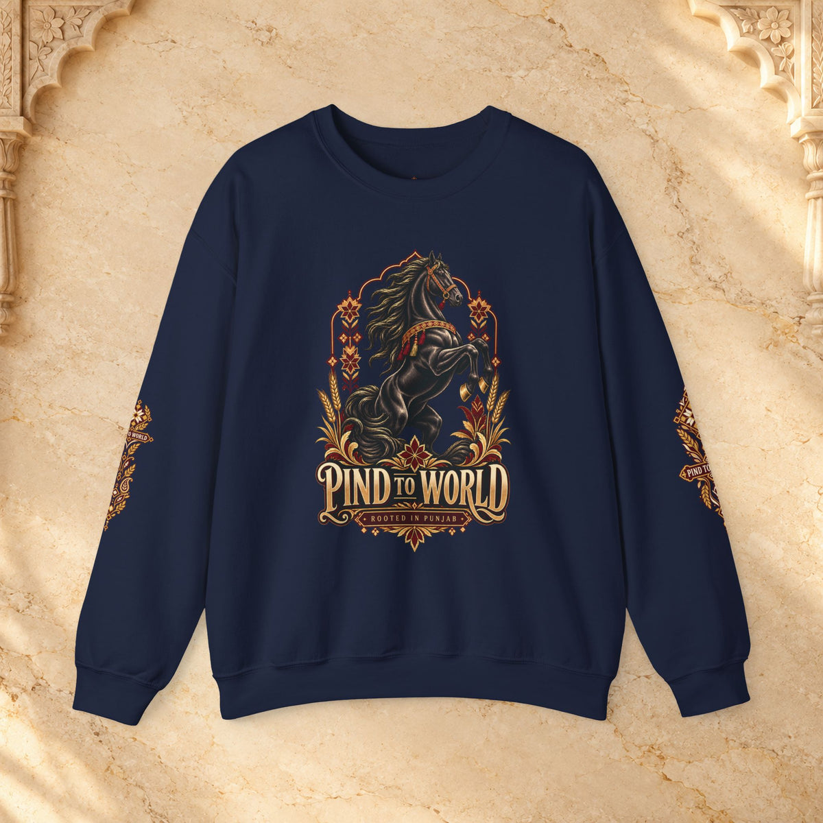 Pind to World Horse Graphic Crewneck Sweatshirt