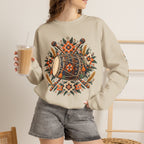 Boho Folk Drum Sweatshirt – Tribal Music Festival Crewneck