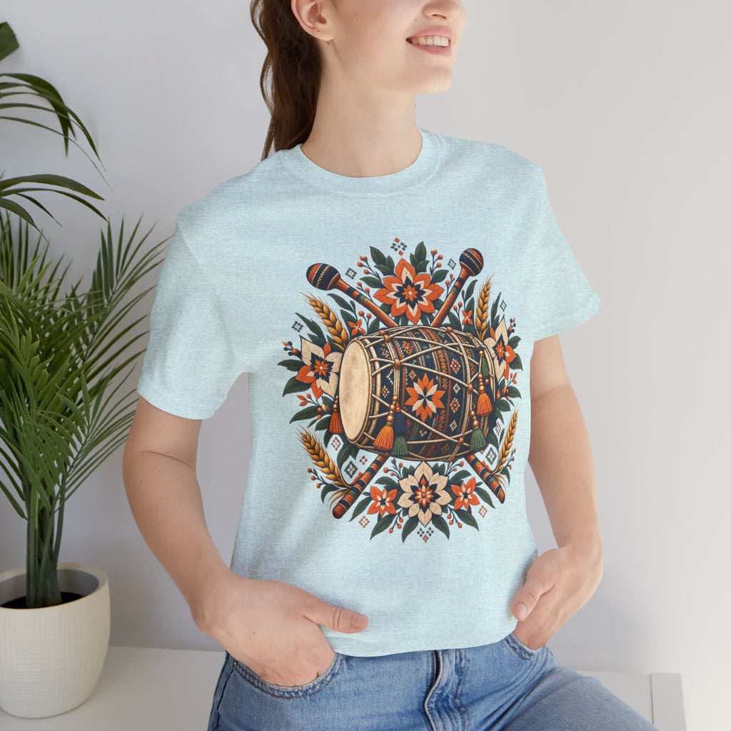 Boho Folk Drum Mandala T-Shirt