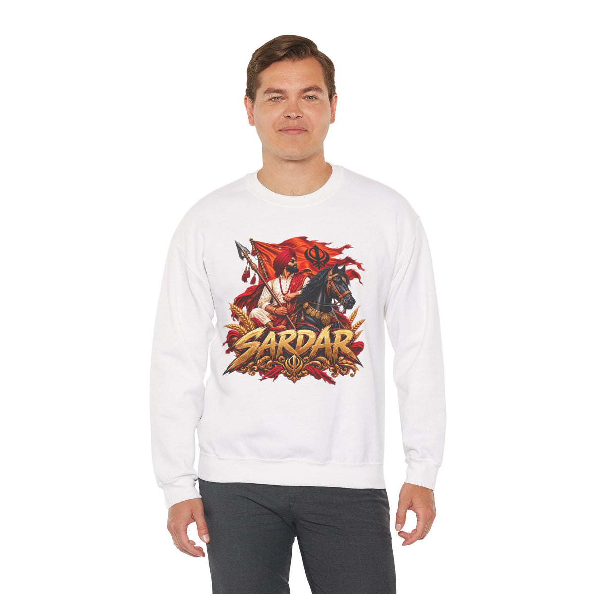 Sardar Warrior Graphic Crewneck Sweatshirt