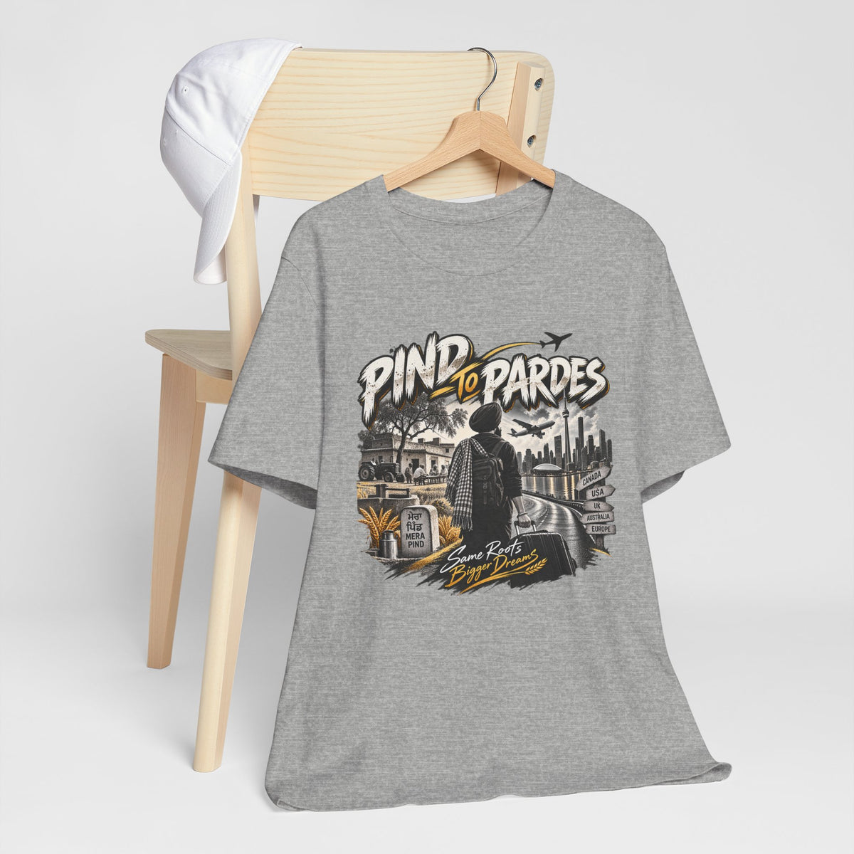 Pind to Pardes Travel T-Shirt | Vintage Journey Graphic