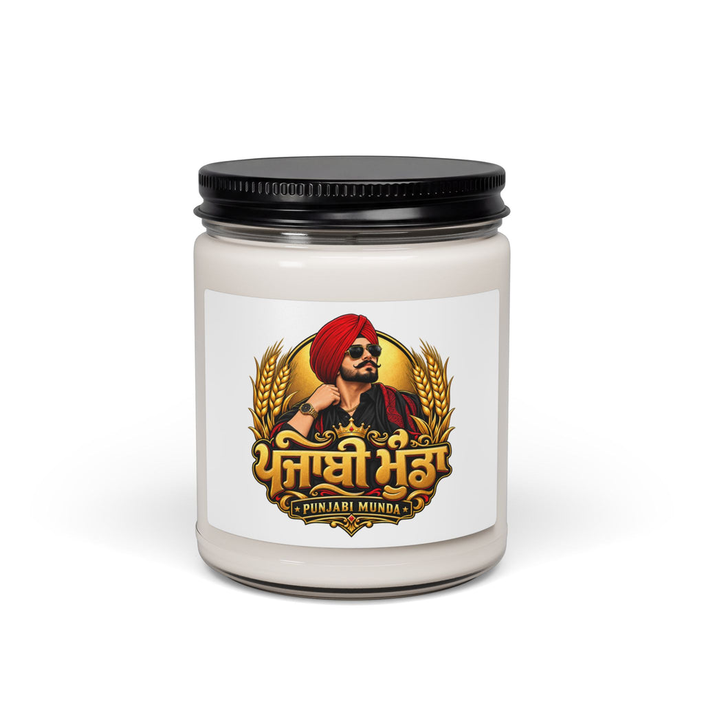 Punjabi Munda Scented Soy Candle – 9oz Glass Jar — product image 4