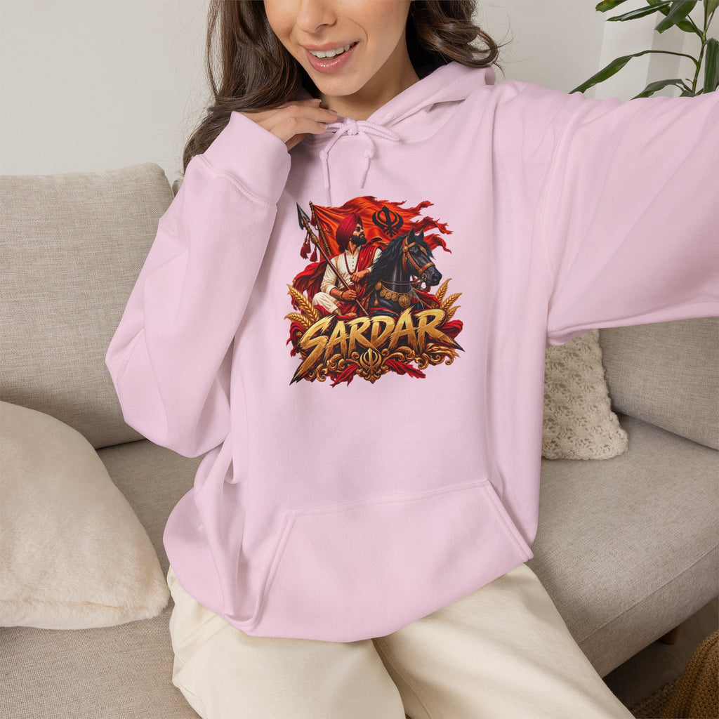 Sardar Retro Fighter Graphic Hoodie | Punjabi Heritage Pullover