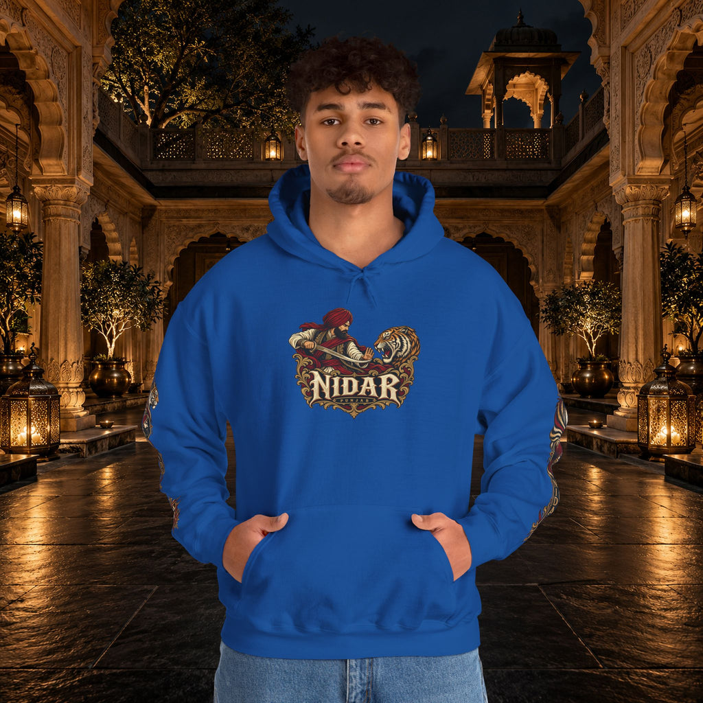 NIDAR Tiger and Bear Graphic Hoodie