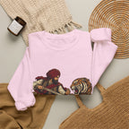 Nidar Courage Does Not Bow Warrior Tiger Crewneck Sweatshirt