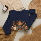 Boho Folk Drum Sweatshirt – Tribal Music Festival Crewneck