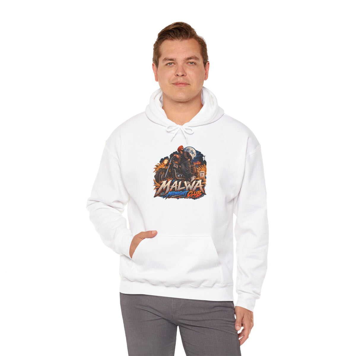 Malwa Motorcycle Graphic Hoodie | Punjabi Biker Streetwear
