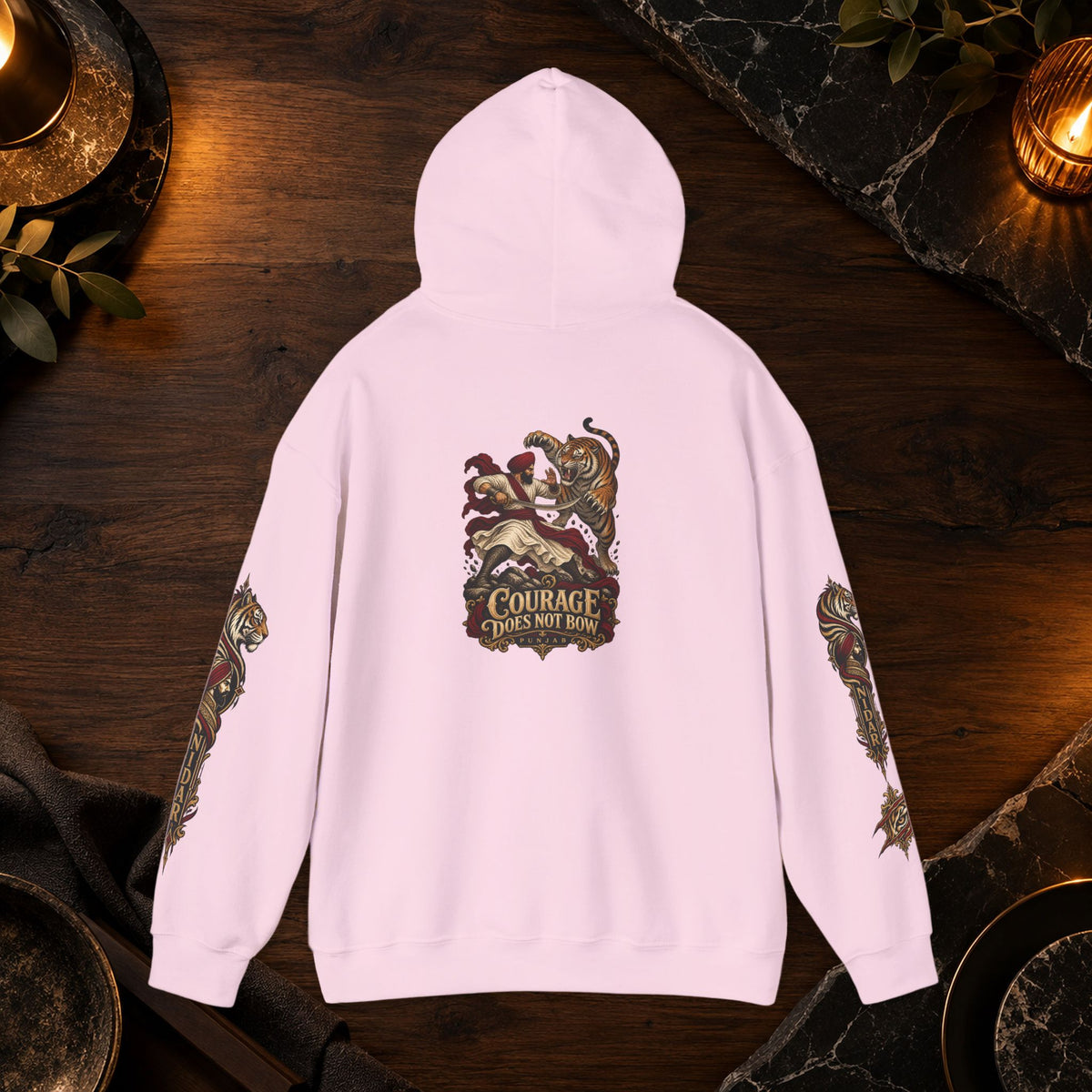 NIDAR Tiger and Bear Graphic Hoodie