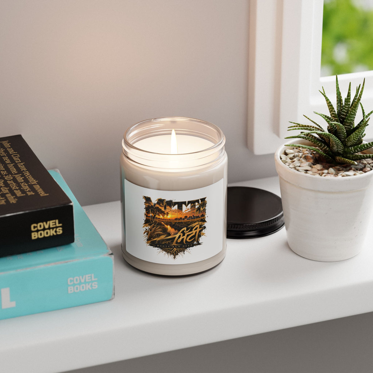 Roots Run Deep Sunset Palm 9oz Soy Candle | Graphic
