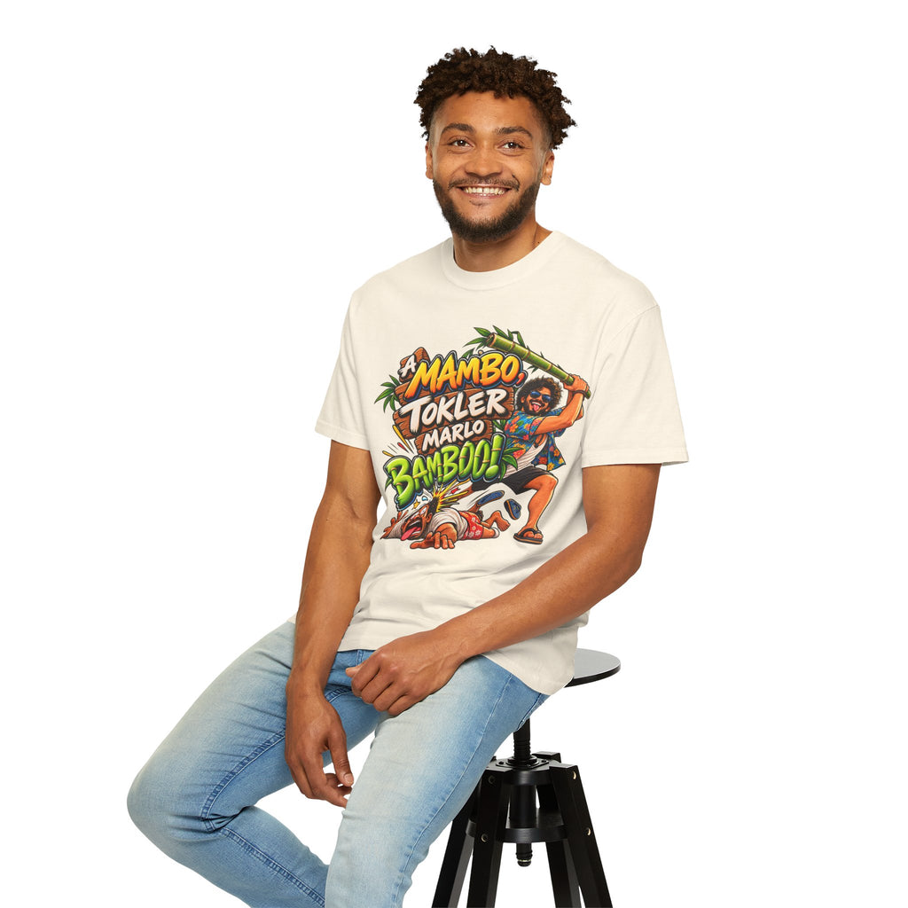 A Mambo, Tokler Marlo Bamboo! Goan Heritage Garment-Dyed T-Shirt