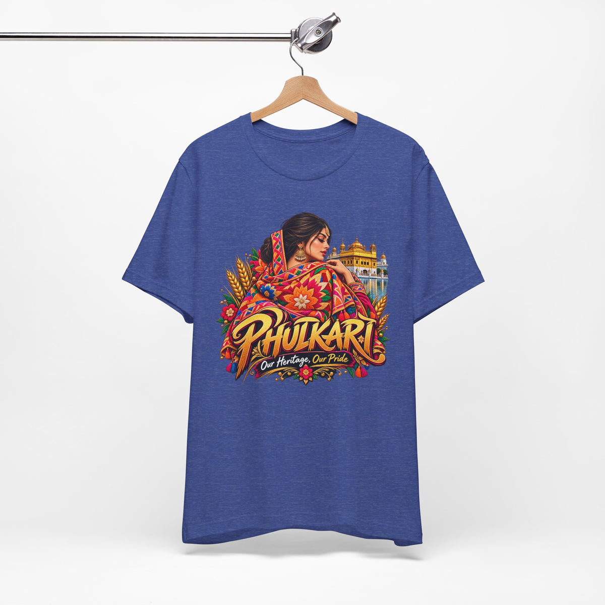 Phulkari Heritage Graphic T-Shirt | Punjabi Pride Tee