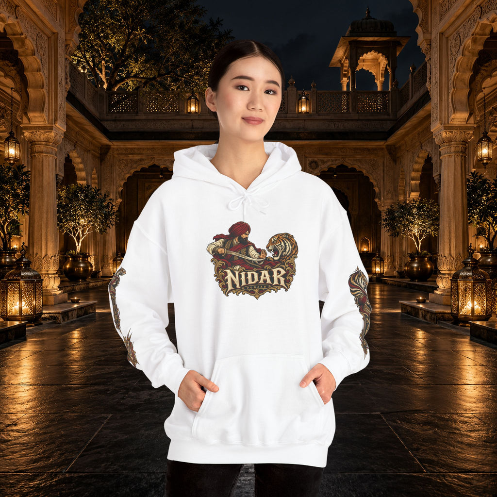 NIDAR Tiger and Bear Graphic Hoodie