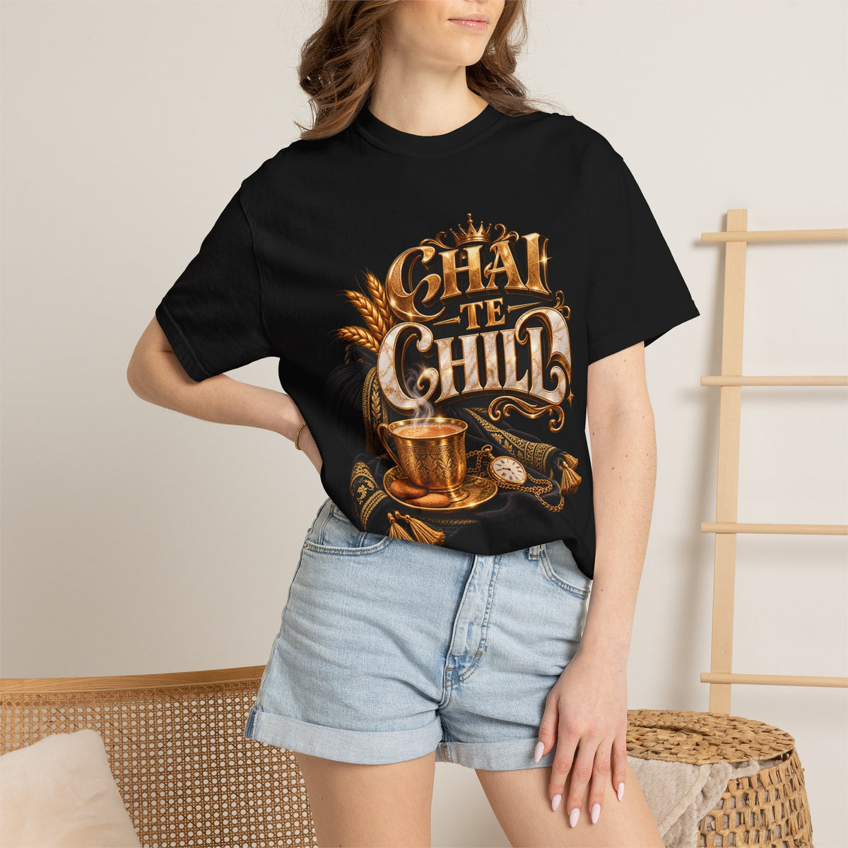Chai Te Chai vintage-style tea graphic T-shirt.