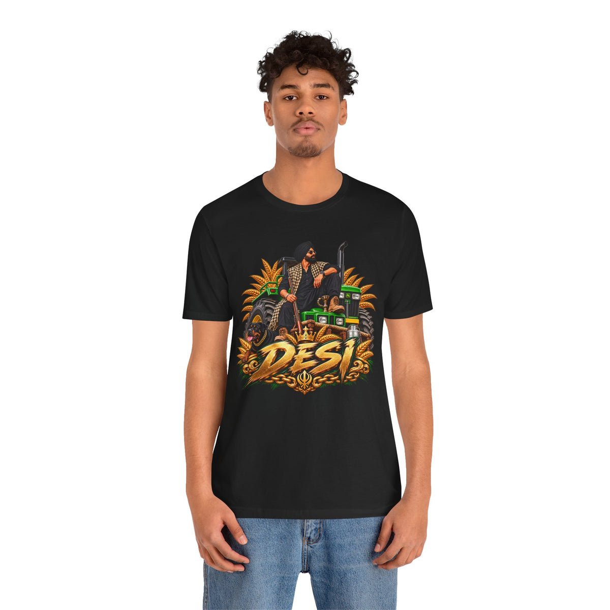 Desi Motorcycle Graphic Tee – Retro Biker India Pride T-Shirt