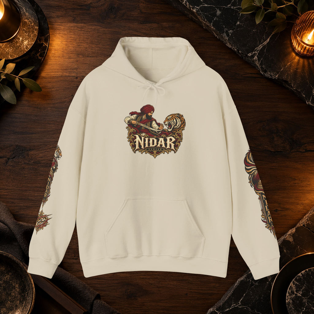 NIDAR Tiger and Bear Graphic Hoodie