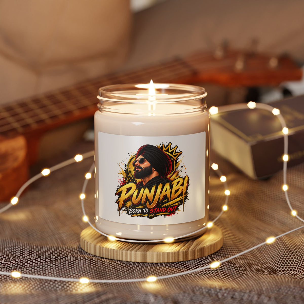 Punjabi Pride Scented Soy Candle — 9oz Aromatic Jar ("Punjabi" Graphic)