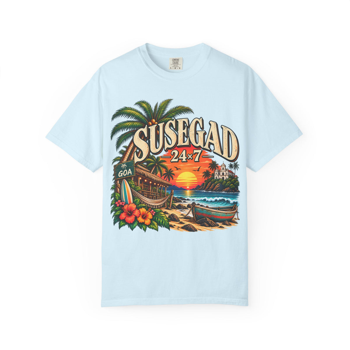 Susegad 24x7 Goa Sunset Garment-Dyed T-Shirt