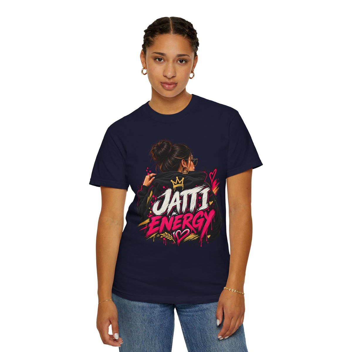 Jatti Energy Garment-Dyed T-Shirt | Punjabi-Inspired Graphic