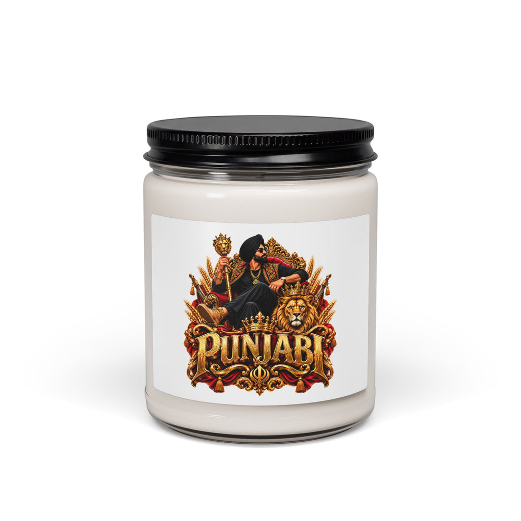 Punjabi Lion Scented Soy Candle – 9oz Aromatic Jar — product image 4