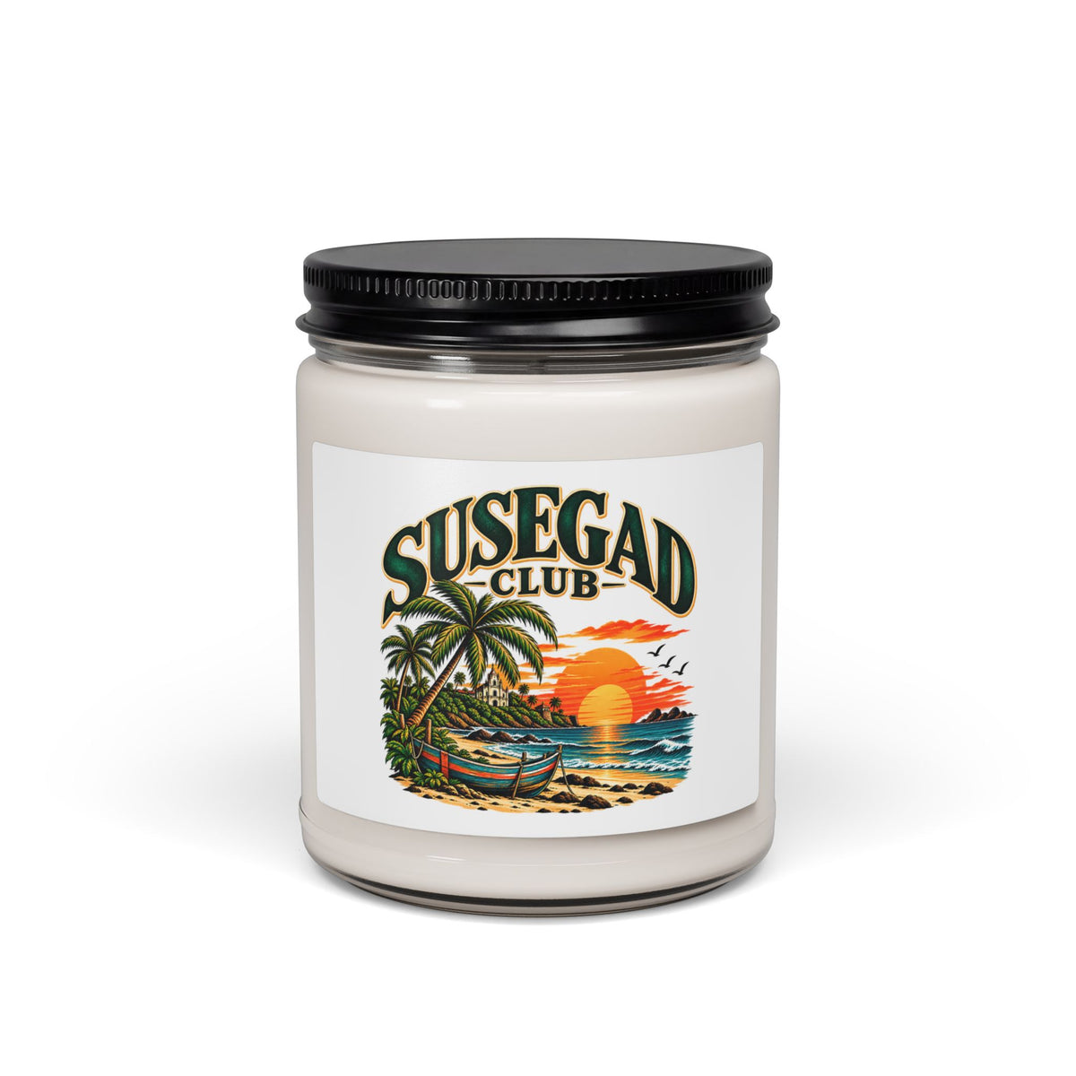 Soy Candle – 'Subgrad Club' Tropical Sunset Scented Candle, 9oz — product image 6