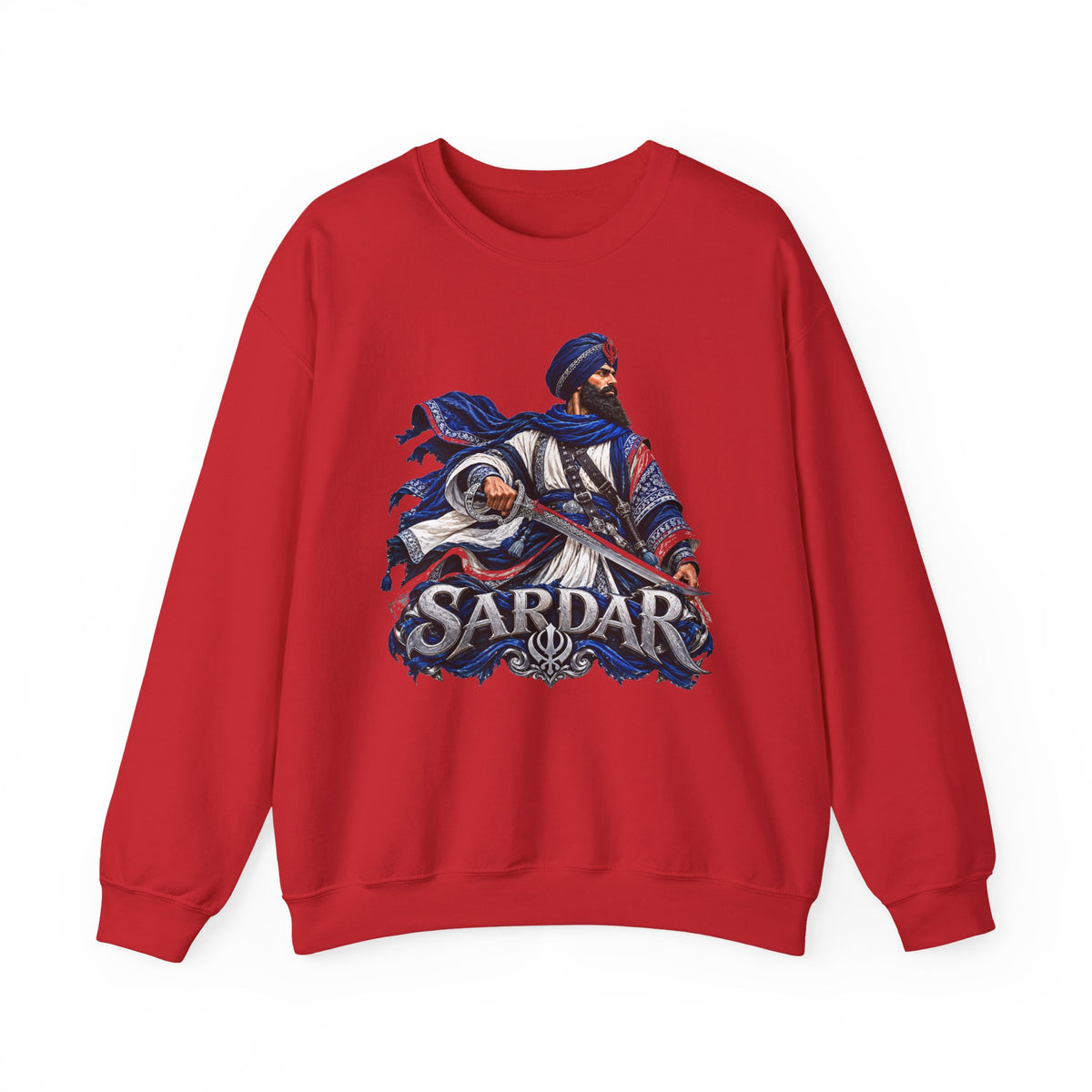 Sardar Warrior Sikh-Inspired Graphic Crewneck Sweatshirt