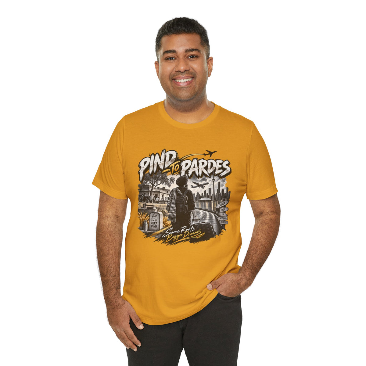 Pind to Pardes Travel T-Shirt | Vintage Journey Graphic