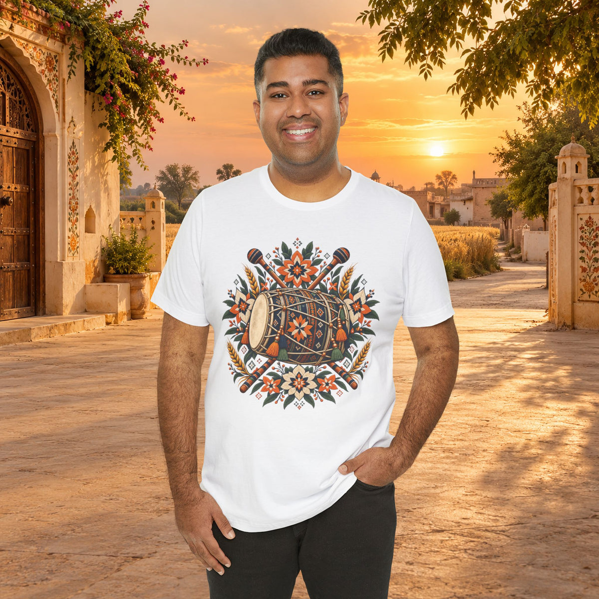 Boho Folk Drum Mandala T-Shirt