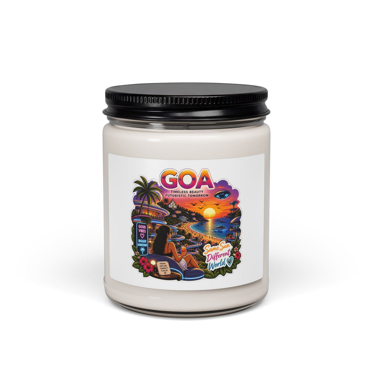 Thodde Bindas – Vintage Beach Sunset Goan Heritage 9oz Scented Soy Candle — product image 6