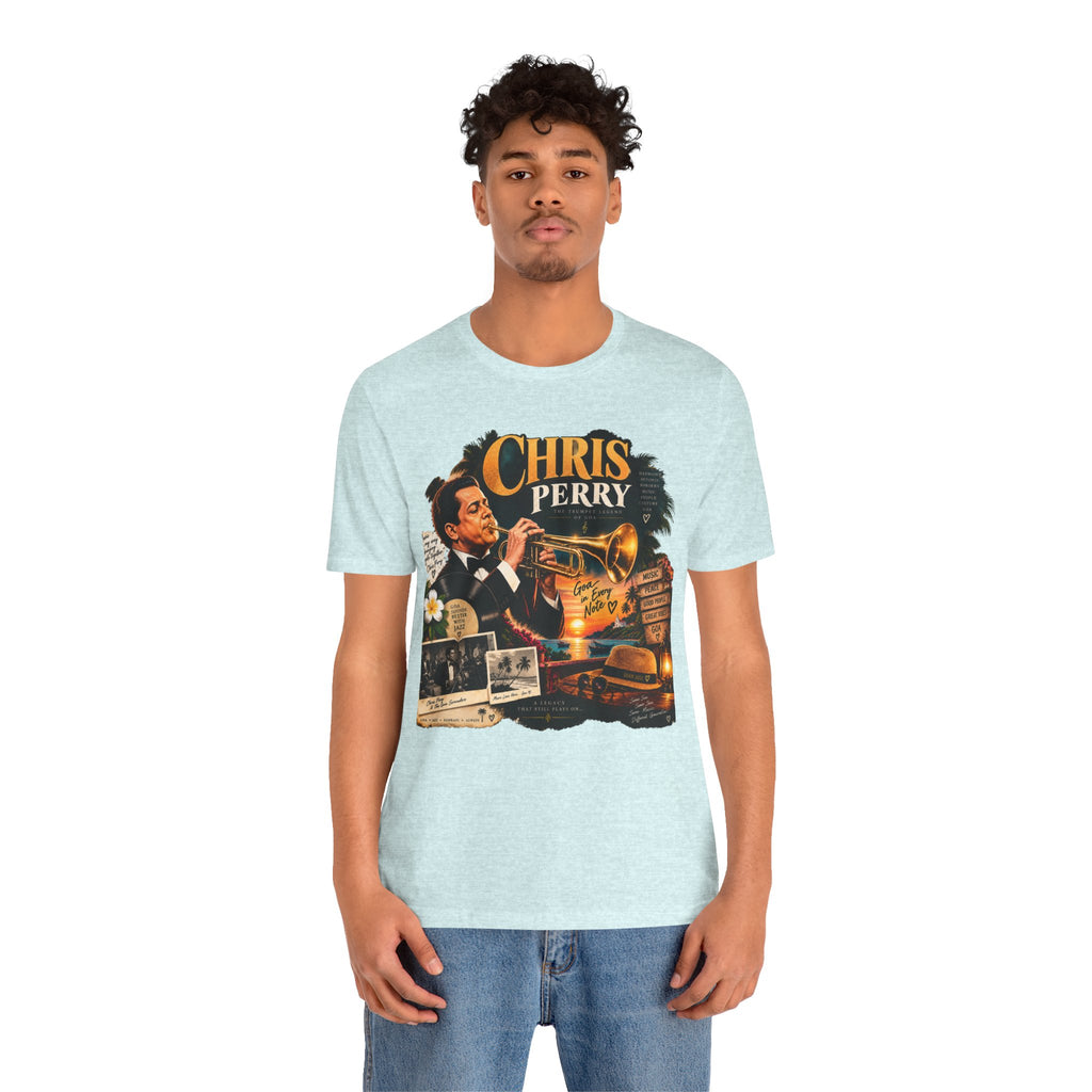 Chris Perry Trumpet Graphic T-Shirt | Retro Music