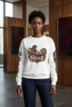 Nidar Courage Does Not Bow Warrior Tiger Crewneck Sweatshirt