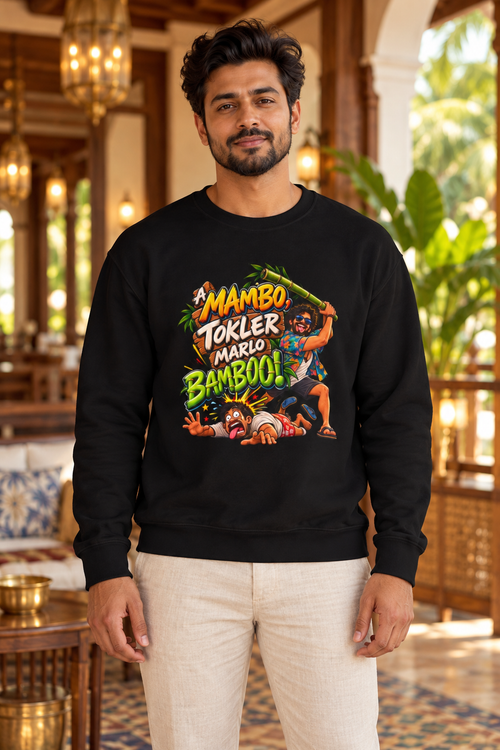 A Mambo Tokler Marlo Bamboo centered sweatshirt mockup 2