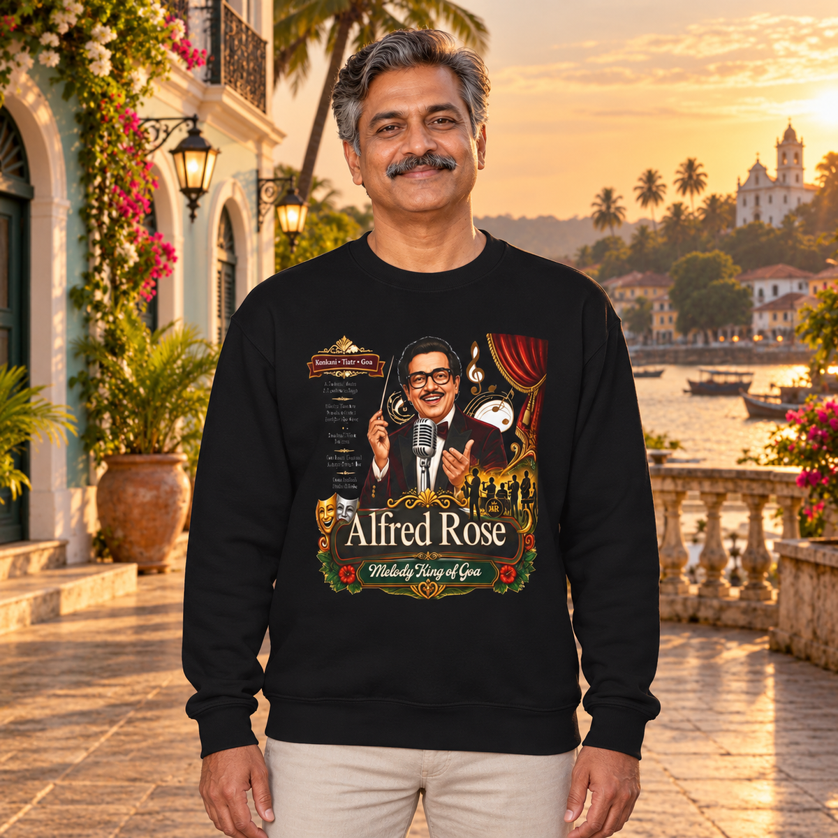 Alfred Rose crooner centered sweatshirt mockup 5