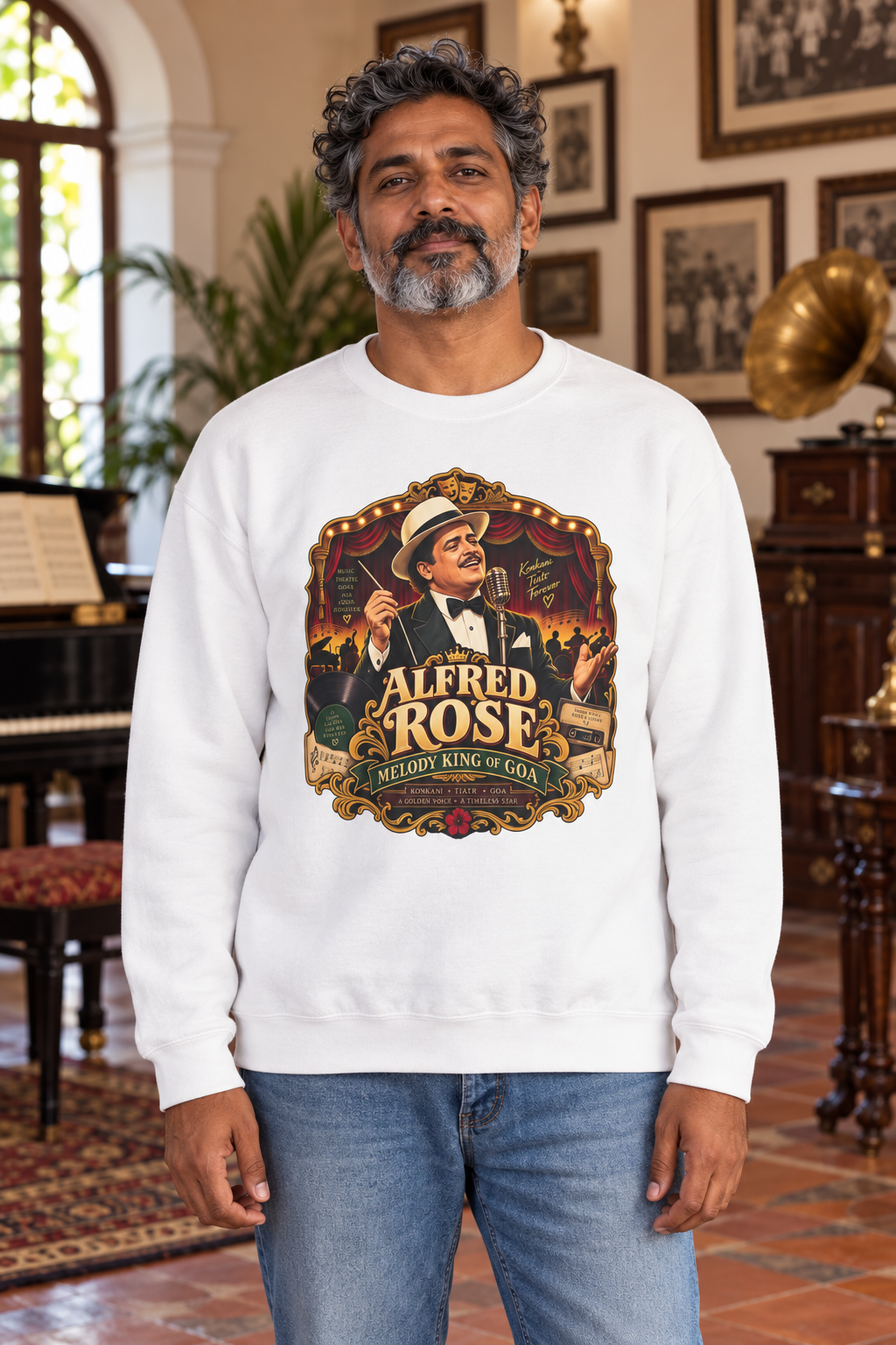 Alfred Rose jazz centered sweatshirt mockup 5