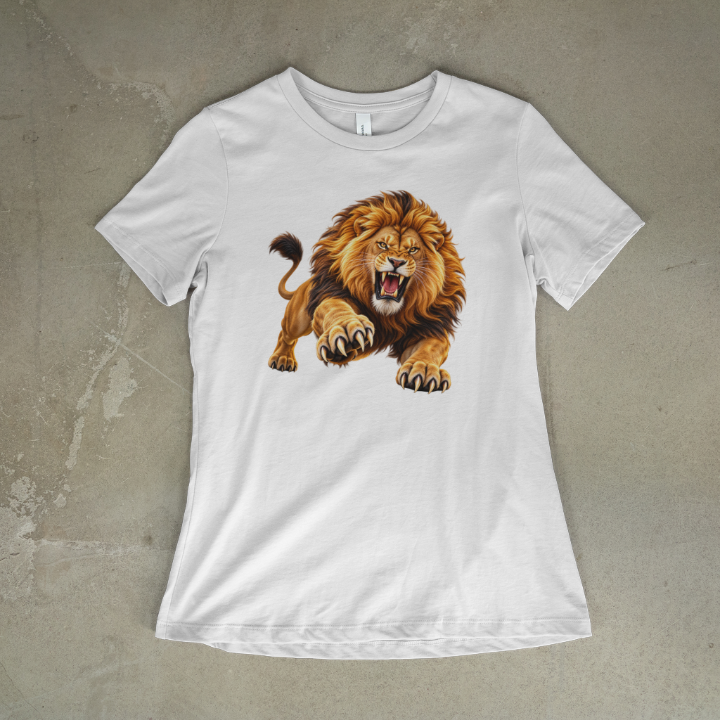 KAVSEN front detail lifestyle — Roaring Lion T-shirt — front