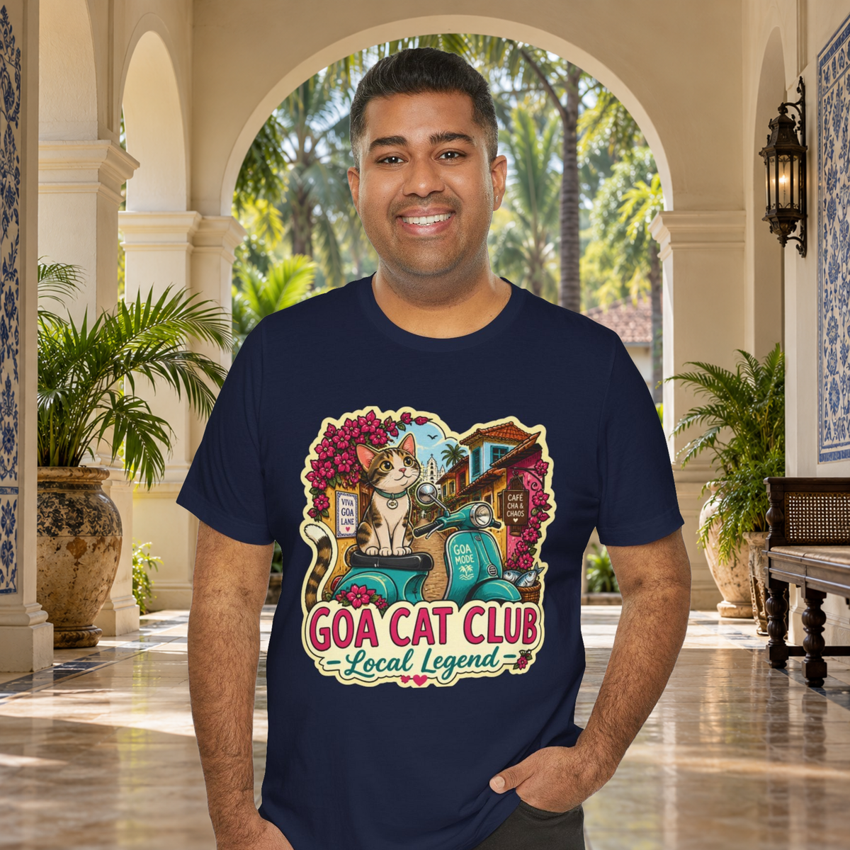 Goa Cat Club — Worn detail, original subject and print preserved
