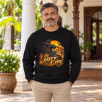 Jail Life Crewneck Sweatshirt – Retro Prison Escape Graphic Pullover — premium centered mockup 1