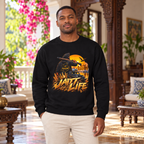 Jail Life Crewneck Sweatshirt – Retro Prison Escape Graphic Pullover — premium centered mockup 5